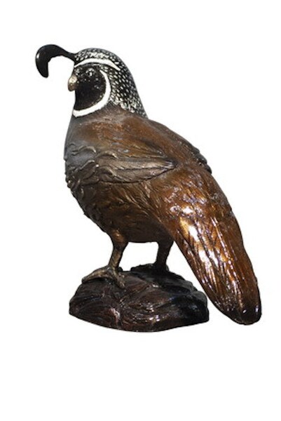 Bronze Quail Heirloom Quality Statue Garden High End Statuary Wildlife